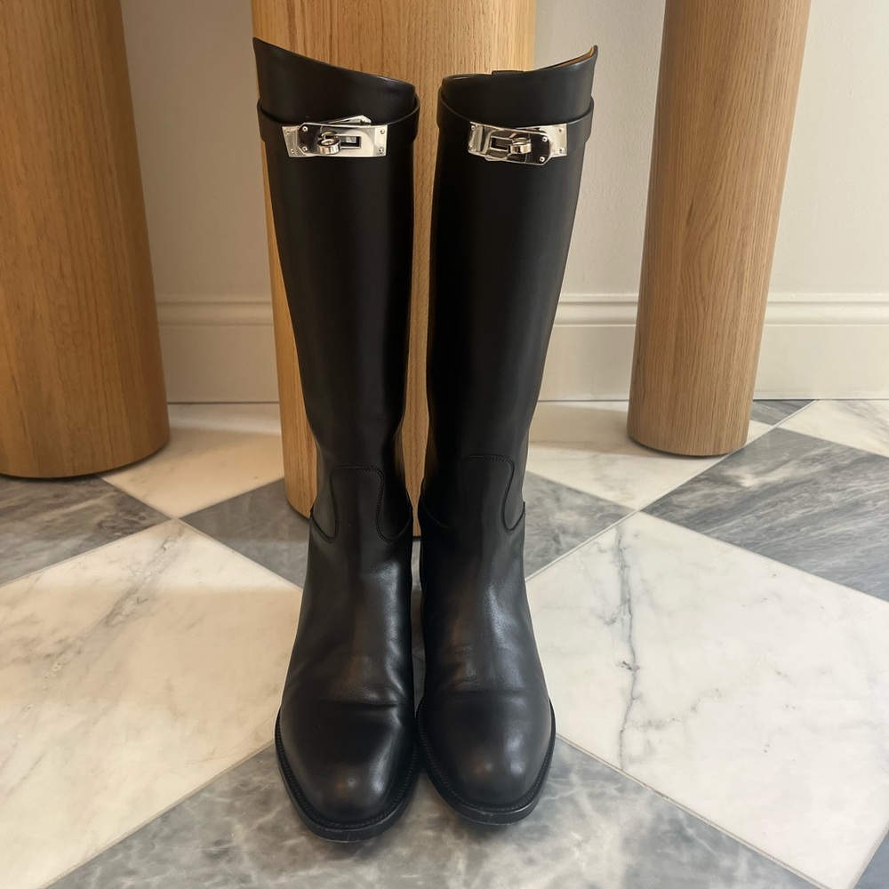 Hermes Black Shorter Jumping Shorter Boots